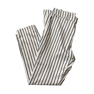 H&M White/Black Stripe Slacks Size 8